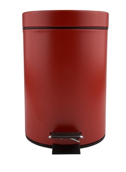 Cos din inox rosu cu pedala limpio 20 l